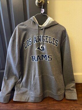 Majestic Los Angeles Rams Gray Crewneck Hoodie